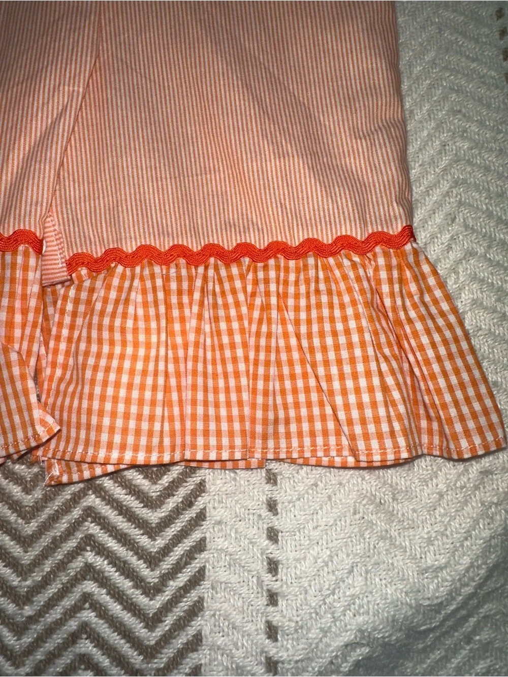 NWT Lil Cactus Orange Pumpkin Appliqué Girls' Ruffle Romper